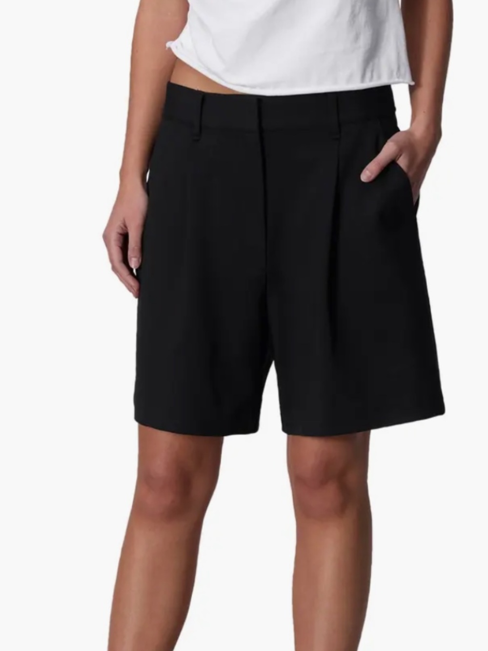 Rag & Bone Irina Pleated High Waist Ponte Shorts